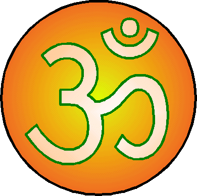 Om symbol is drawn mostly as in the picture below or as 'ॐ'.